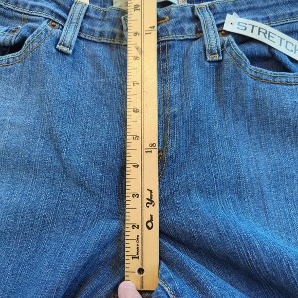 Vintage Y2K Levi’s 519 Flare Jeans Women’s Sz 13 Long Stretch Slim Fit Mid rise - Picture 13 of 15